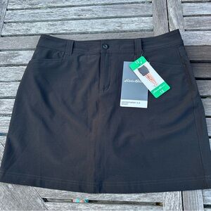 Eddie Bauer Adventurer 2.0 Black Skort Size 12 NWT